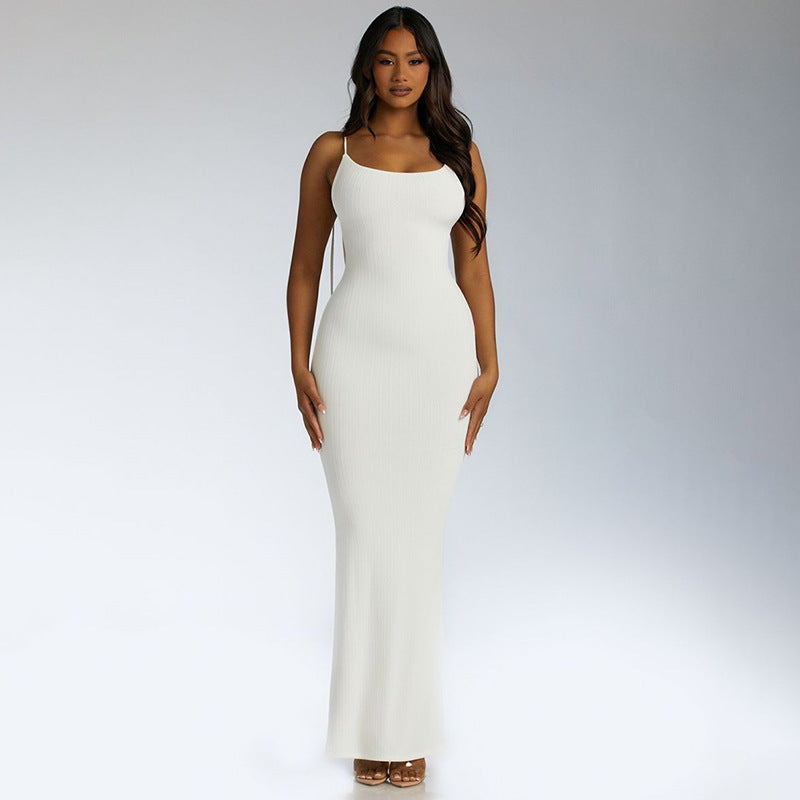 New Pit Strip Slim Strap Long Slim Dress