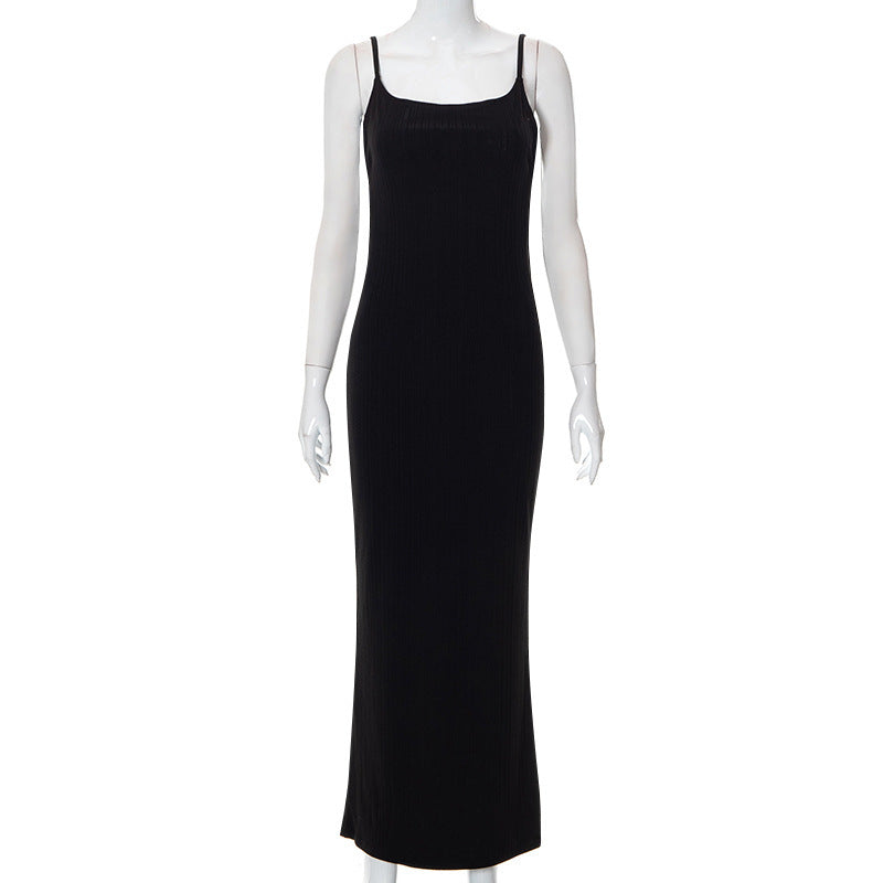 New Pit Strip Slim Strap Long Slim Dress